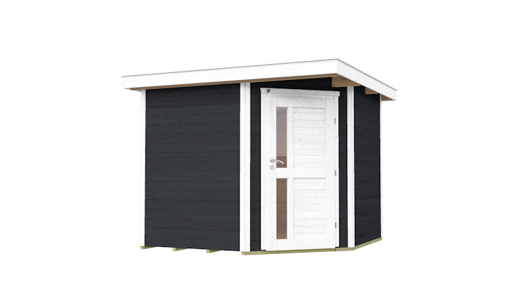 Weka 21 mm Gartenhaus 229 A Eckhaus inkl. moderner Design-Einzeltür