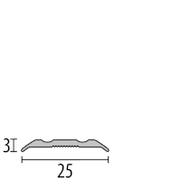 Parkettfreund -Übergangsprofil PF 230 F9 sand 900x25 mm - 0 - 99 mm Aluminium eloxiert gerillt