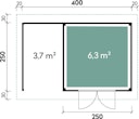 Vorschaubild Wolff Finnhaus Varianta - Seitendach-Set Breite 150 cm