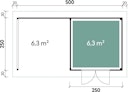 Vorschaubild Wolff Finnhaus Varianta - Seitendach-Set Breite 250 cm Bild