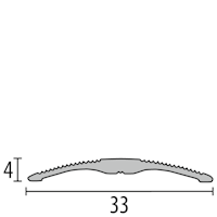 Parkettfreund -Übergangsprofil PF 231 F4 silber 1000x33 mm - 0 - 99 mm Aluminium eloxiert gerillt