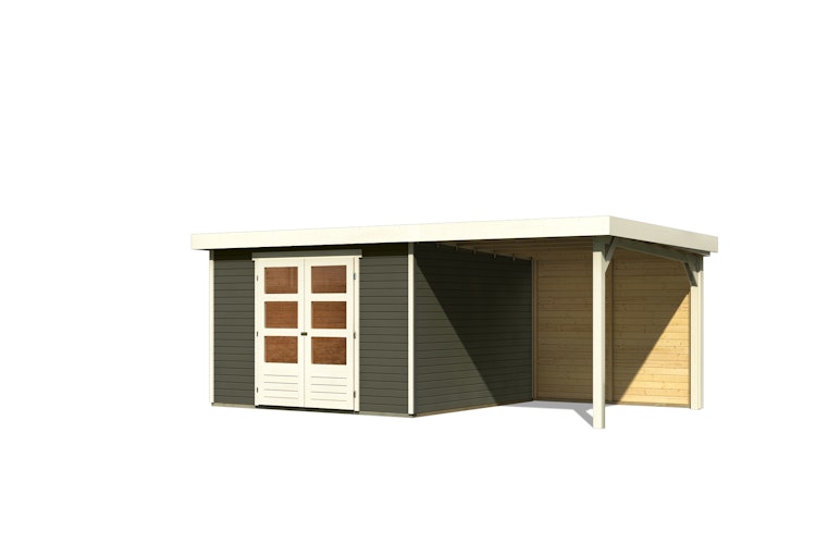 Karibu Woodfeeling Gartenhaus Askola 2/3/3,5/4/5/6 mit 240 cm Schleppdach + Rückwand