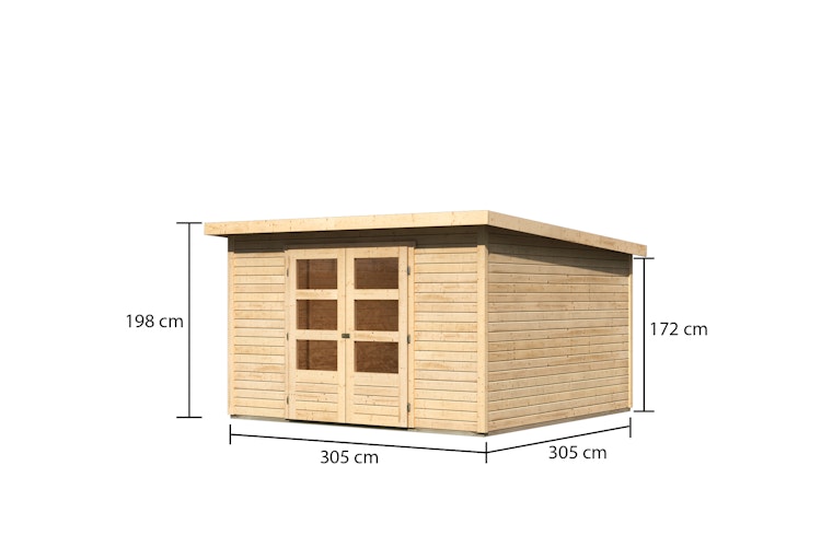 Karibu Woodfeeling Gartenhaus Stockach 2/3/4/5 - 19 mm inkl. gratis Innenraum-Pflegebox im Wert von 99€ Bild