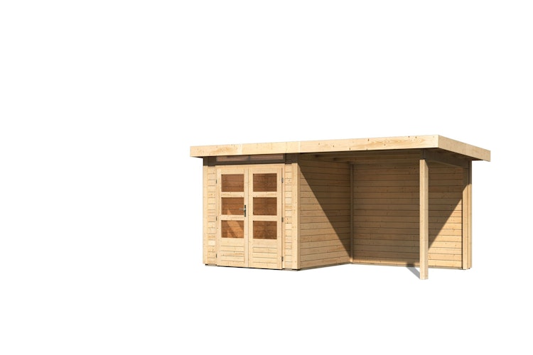 Karibu Woodfeeling Gartenhaus Kandern 1/2/3 mit 235 cm Schleppdach + Rückwand