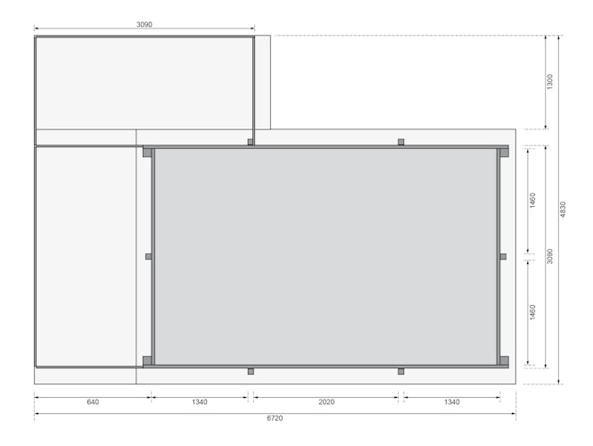 Karibu Rechteck Pool Gr. 3 - 350 x 530 cm - kesseldruckimprägniert inkl. gratis Pool-Pflegeset (Gesamtwert 69 €)