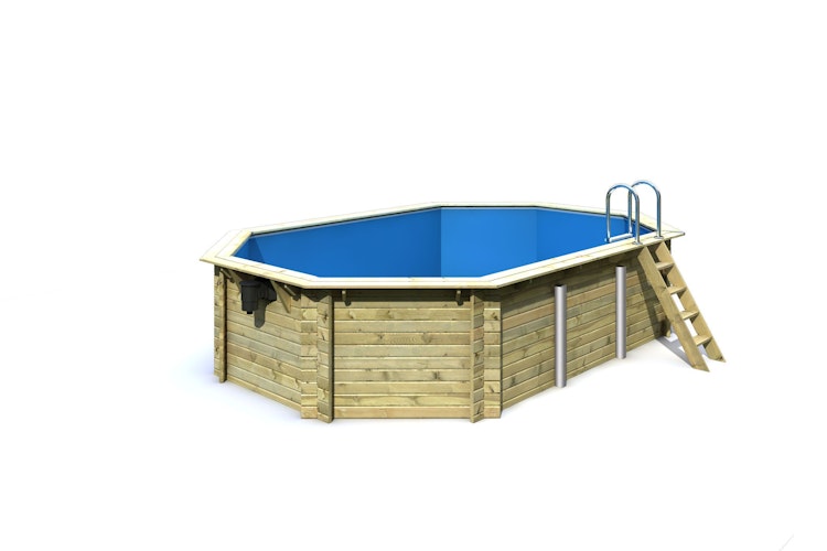 Karibu Pool Modell 4 Classic A/B/C/D 610 x 400 cm - kesseldruckimprägniert inkl. gratis Pool-Pflegeset (Gesamtwert 69 €) Bild