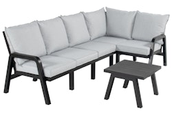 Hartman Ecklounge-Set Medium IBIZA, Kunststoff Royal Grey / Kissen Olefin (100 % Polypropylen) Light Grey