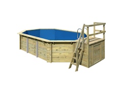 Karibu Pool Modell 4 Classic A/B/C/D 610 x 400 cm - kesseldruckimprägniert inkl. gratis Sandfilteranlage & Pool-Pflegeset