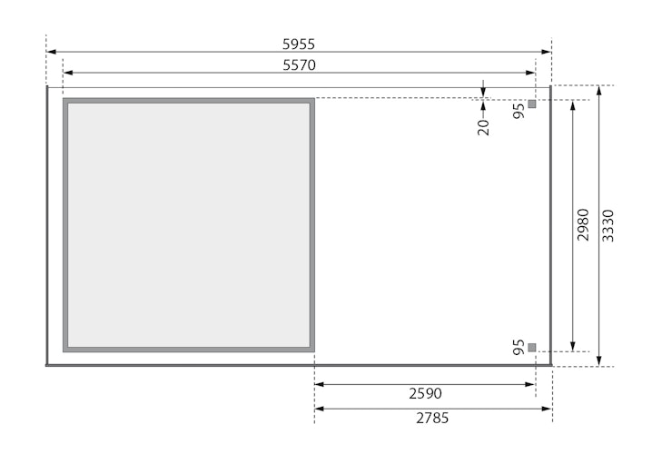 Karibu Woodfeeling Gartenhaus Askola 2/3/3,5/4/5/6 mit 280 cm Schleppdach inkl. gratis Innenraum-Pflegebox im Wert von 99€ Bild