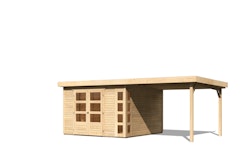 Karibu Woodfeeling Gartenhaus Kerko 3/4/5/6 mit 280 cm Schleppdach - 19 mm inkl. gratis Innenraum-Pflegebox im Wert von 99€