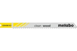Metabo 5 U-Stichsägeblätter "clean wood" 82/ 2,5 mmHCSUniversalschaft
