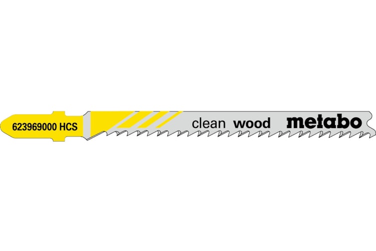 Metabo 5 Stichsägeblätter "clean wood" 74/ 2,7 mmHCSmit Eintauchspitze