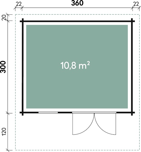 Wolff Finnhaus Blockbohlenhaus Lisa 44-A/B/C isolierverglast