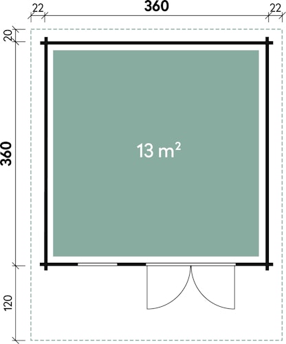 Wolff Finnhaus Blockbohlenhaus Lisa 44-A/B/C isolierverglast