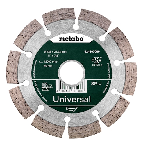 Metabo Diamanttrennscheibe 125x22,23mm"SP-U"Universal "SP"Blister