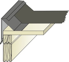 Flachdachblende - außen/innen für Flachdachhäuser ohne Blendbretter  (1 Stück, Typ 10)