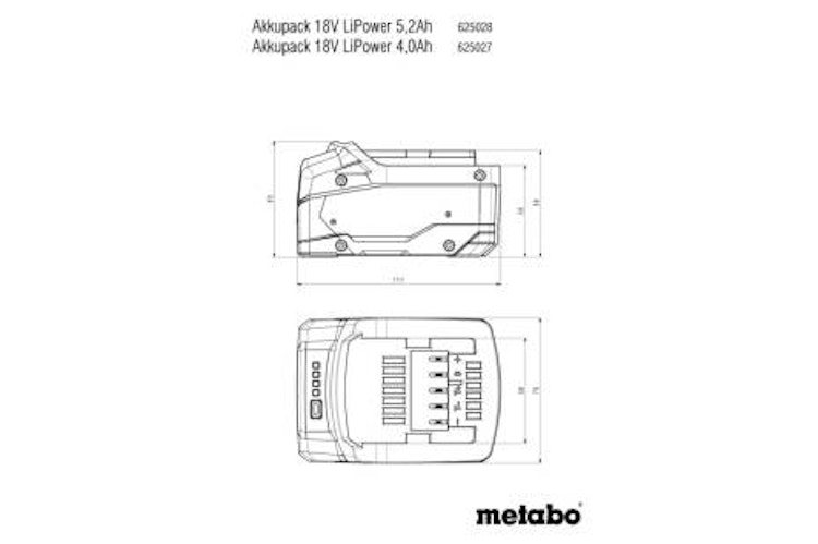 Metabo LI-POWER AKKUPACK 18 V - 5,2 AH (625028000)