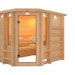 Karibu Sauna Riona - 38 mm Premiumsauna - Eckeinstieg inkl. 9-teiligem gratis ZubehörpaketBild