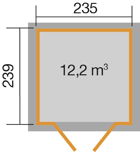 Weka Gartenhaus 264 mit Oberlichtern - 21 mm Bild