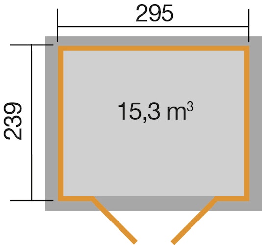 Weka Gartenhaus 264 mit Oberlichtern - 21 mm Bild