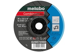 Metabo 3 Combinator 76x2,0x10 mmInoxTrenn- u. Schruppscheibegekröpfte Ausführung