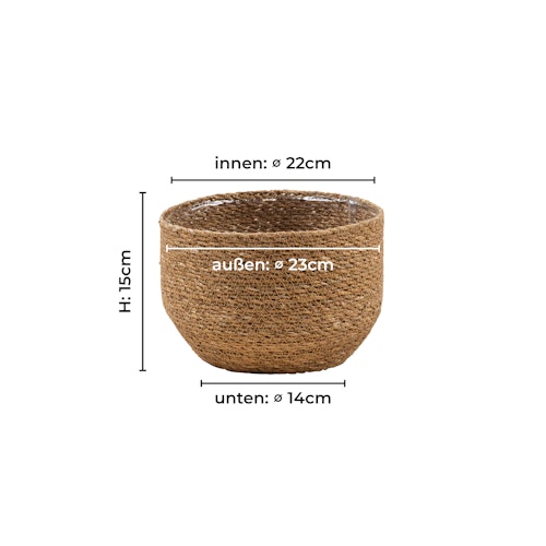 Wikholm form Design Pflanzgefäß / Blumentopf Jute ⌀ 23 x H 15 cm