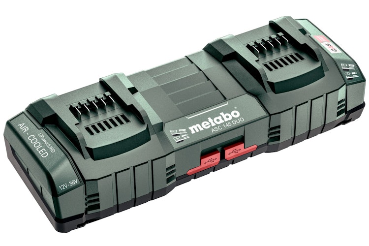 Metabo Universal-Doppel-Schnellladegerät ASC 145 DUO 12-36 V"AIR COOLED"EU