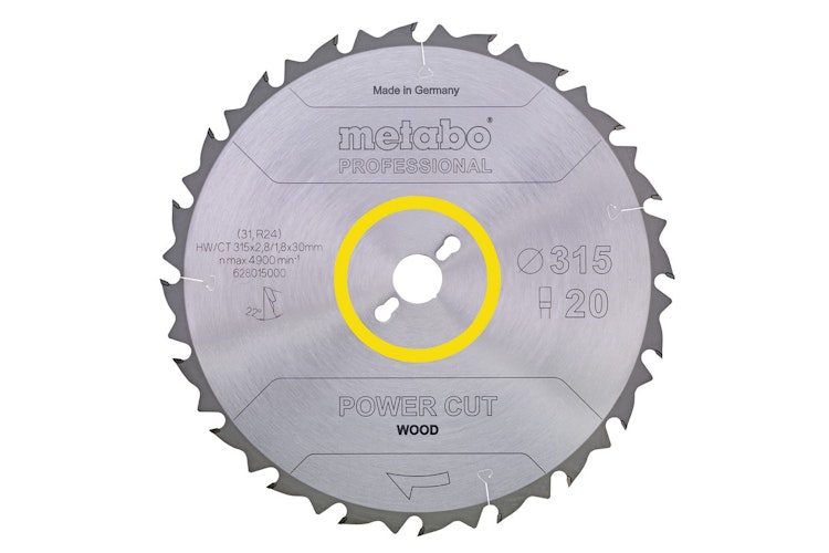 Metabo Sägeblatt "power cut wood - professional"315x3,0/2,0x30Z24 WZ 20°