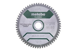 Metabo Sägeblatt "multi cut - classic"254x2,6/1,8x30 Z60 FZ/TZ 5°neg