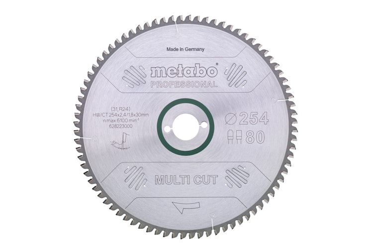 Metabo Sägeblatt "multi cut - professional"250x2,8/2,0x30Z80 FZ/TZ5° neg.