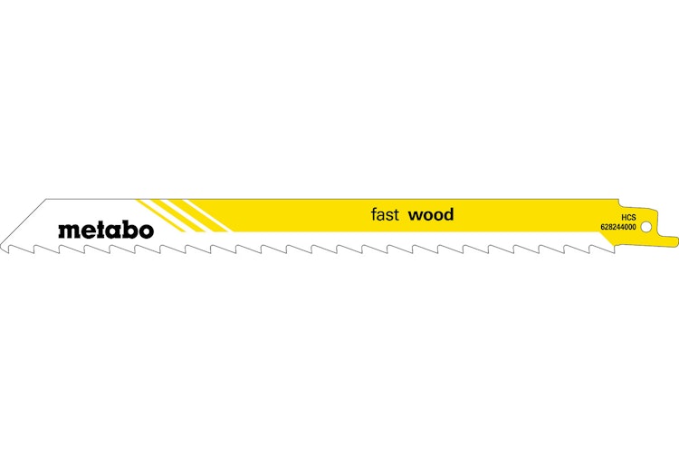 Metabo 5 Säbelsägeblätter "fast wood" 225 x 1,25 mmHCS8,5 mm/ 3 TPI