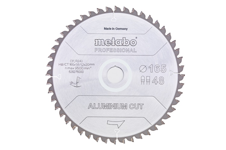 Metabo Sägeblatt "aluminium cut - professional"165x1,6/1,2x20 Z48 FZ/TZ 5°neg