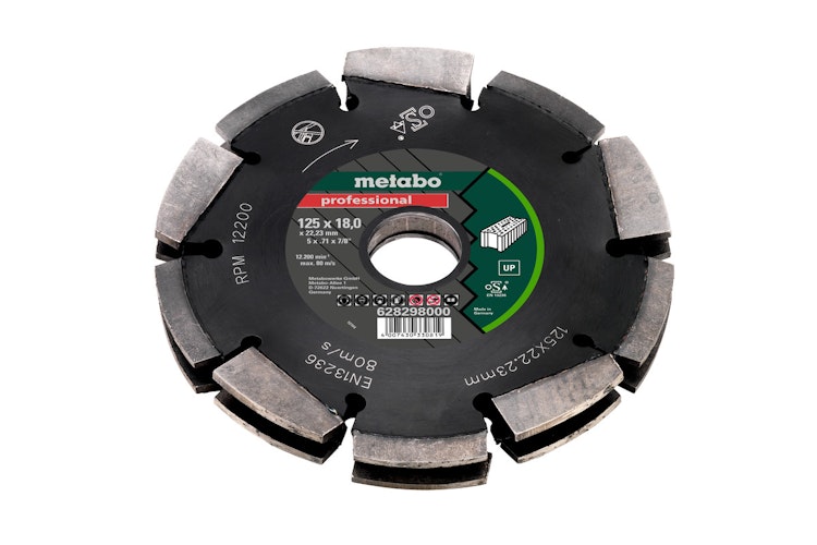 Metabo Diamantfrässcheibe 2125x18x22,23mm"professional""UP"Universal