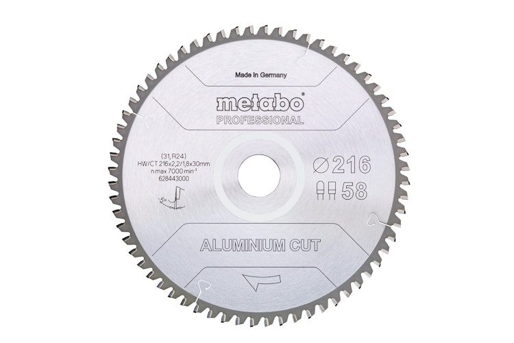 Metabo Sägeblatt "aluminium cut - professional"254x2,4/2,0x30 Z72 FZ/TZ 5°neg