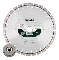 Metabo Set: 1xDiamanttrennscheibe 230x22,23mm"UP" +1xQuickspannmutter M14