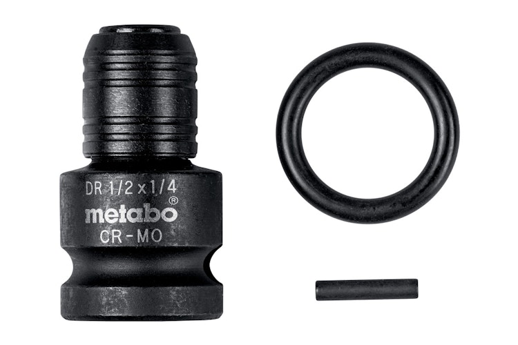 Metabo Schlagadapter 1/2" auf 1/4" E6,33-teiliginkl. Sicherungsring- und Stift