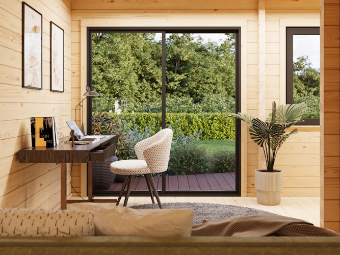 Palmako Ferienhaus Cecilia 32,0 m² Slide Plus - 70 mm