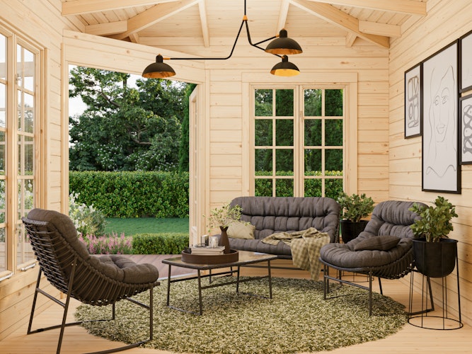 Palmako Pavillon Melanie 7 m² Low - 28 mm