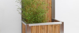 BambusBASIS Hochbeet mit Sichtschutz Edelstahl