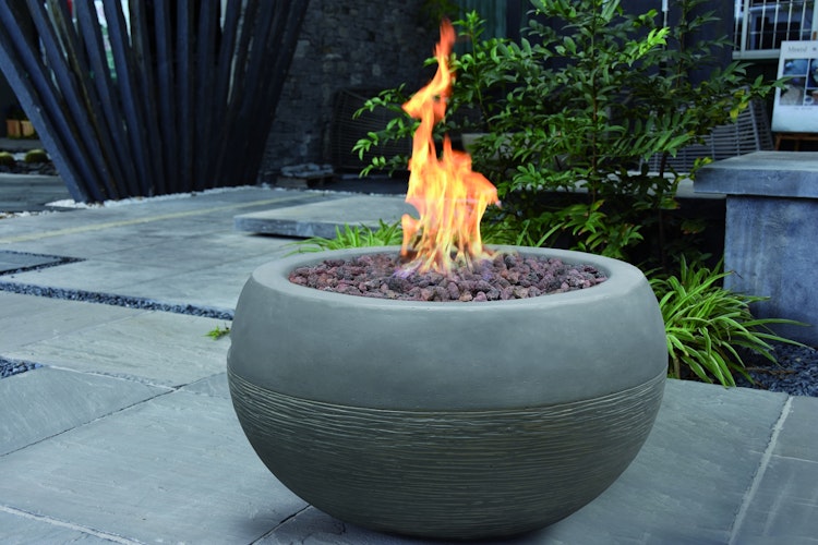 Gardenforma Gas Feuerstelle Marra, Beton-Optik grau, aus Faserbeton Bild