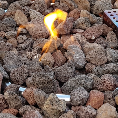 Gardenforma Gas Feuerstelle Katla, Keramik Antik braun, Faserbeton Bild