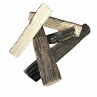 Gardenforma Brennholz aus Keramik für Gas Feuerstellen - Spaltholz Optik