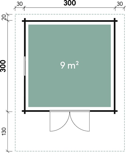 Wolff Finnhaus Blockbohlenhaus Bergen 44-A/B isolierverglast