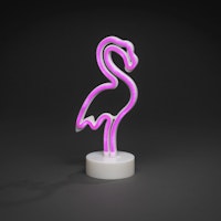 Konstsmide LED Schlauchsilhouette Flamingo 6h Time