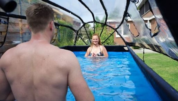 Exit rechteckiger Rahmenpool Premium mit Sandfilteranlage und Sonnendach