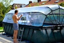 Exit rechteckiger Rahmenpool Premium mit Sandfilteranlage und Sonnendach