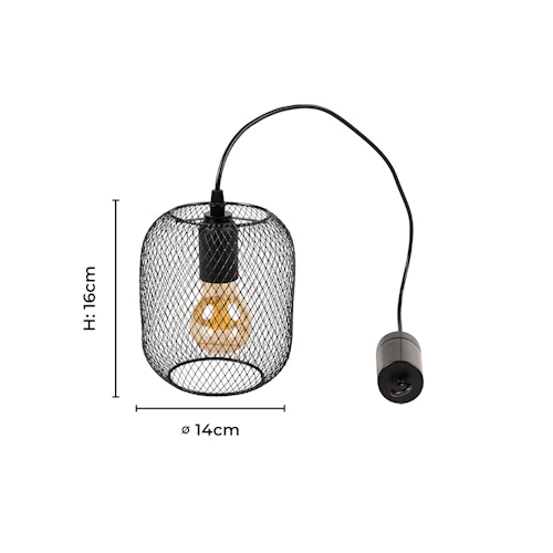 Vosteen LED Lampe schwarz  ø 14 cm H16 cm