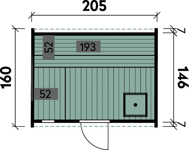 Wolff Finnhaus Saunafass Mini 160 Bild