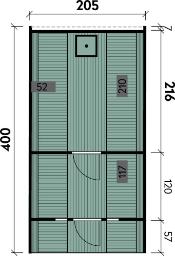 Wolff Finnhaus Saunafass Fasssauna 400 (2-Raum) Bild