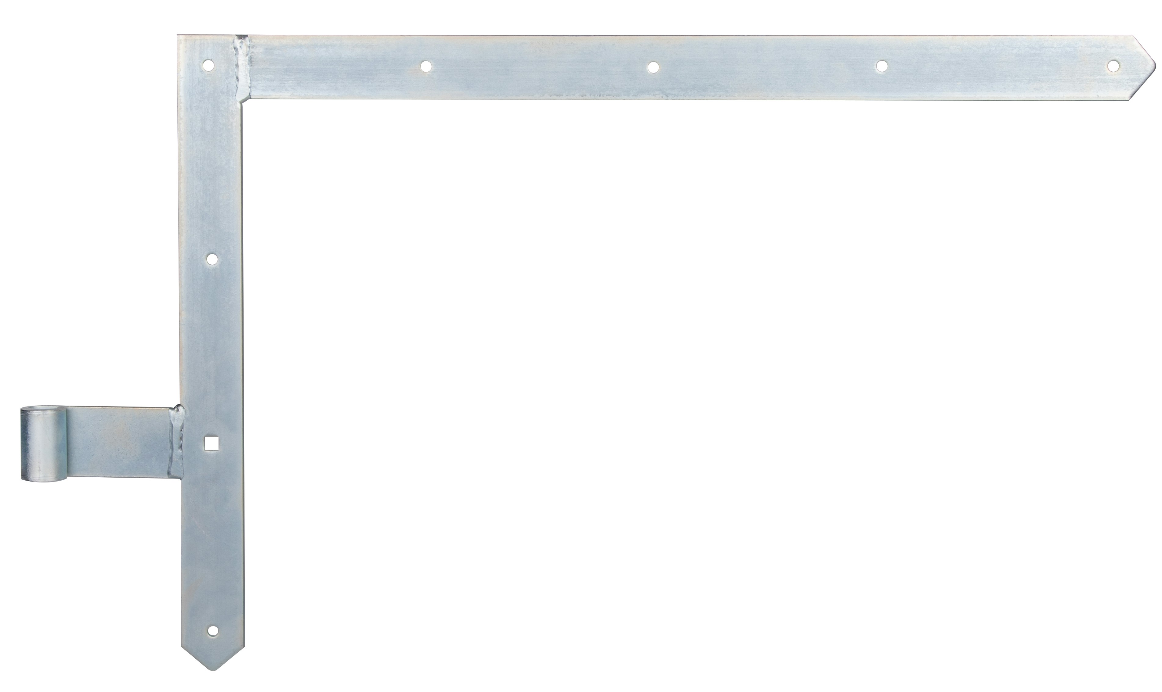 Alberts® Tor-Winkelband, Abschluss spitz, oben, galvanisch verzinkt dickschichtpassiviert, HxL 400x600mm,Rolle ⌀16mm 313104